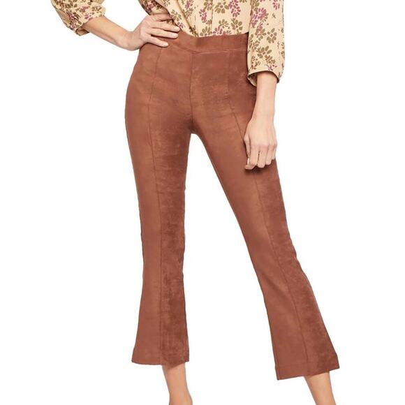 NYDJ Faux Suede NWT Pull On Slim Boot Pants Brown Size 20w New With Tags - Picture 1 of 12
